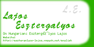 lajos esztergalyos business card